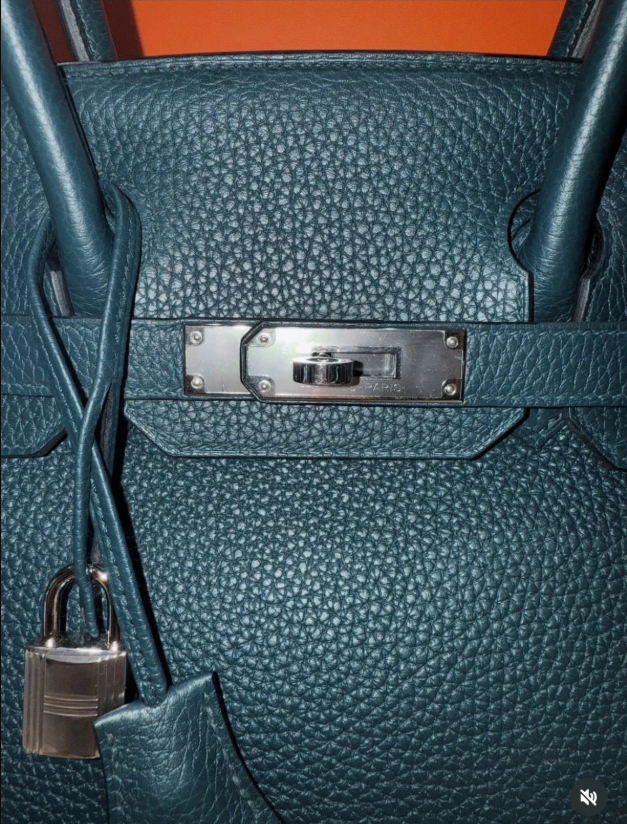 Hermes Birkin 30 – Clemence Leather in Vert Cypress with Palladium Hardware 20'