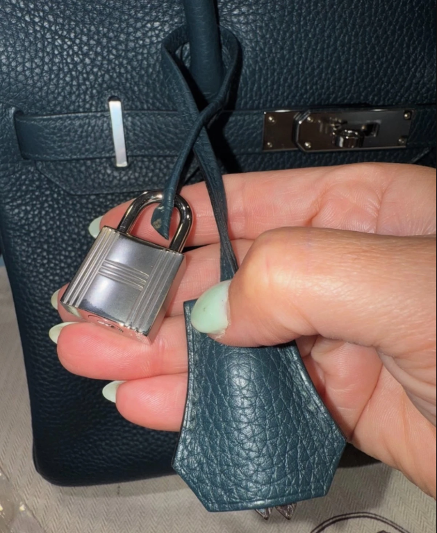 Hermes Birkin 30 – Clemence Leather in Vert Cypress with Palladium Hardware 20'