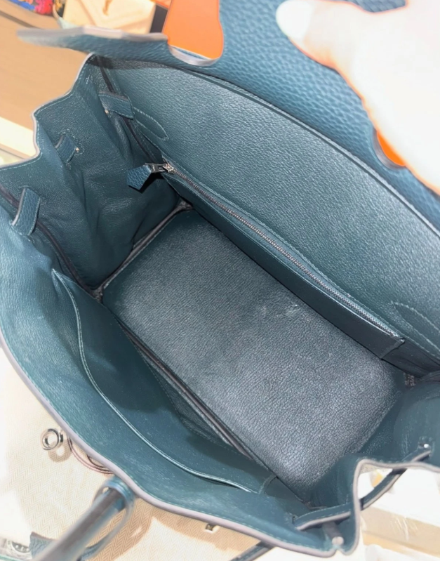 Hermes Birkin 30 – Clemence Leather in Vert Cypress with Palladium Hardware 20'