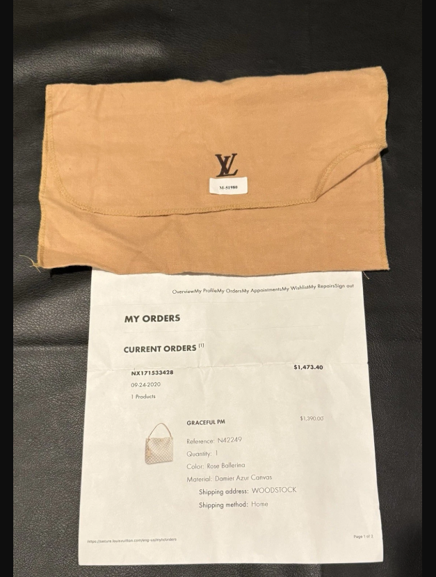 Louis Vuitton Damier Azur PM Graceful gently loved condition