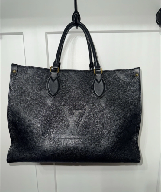 Louis Vuitton On the Go Black mm Monogram Empreinte Bag