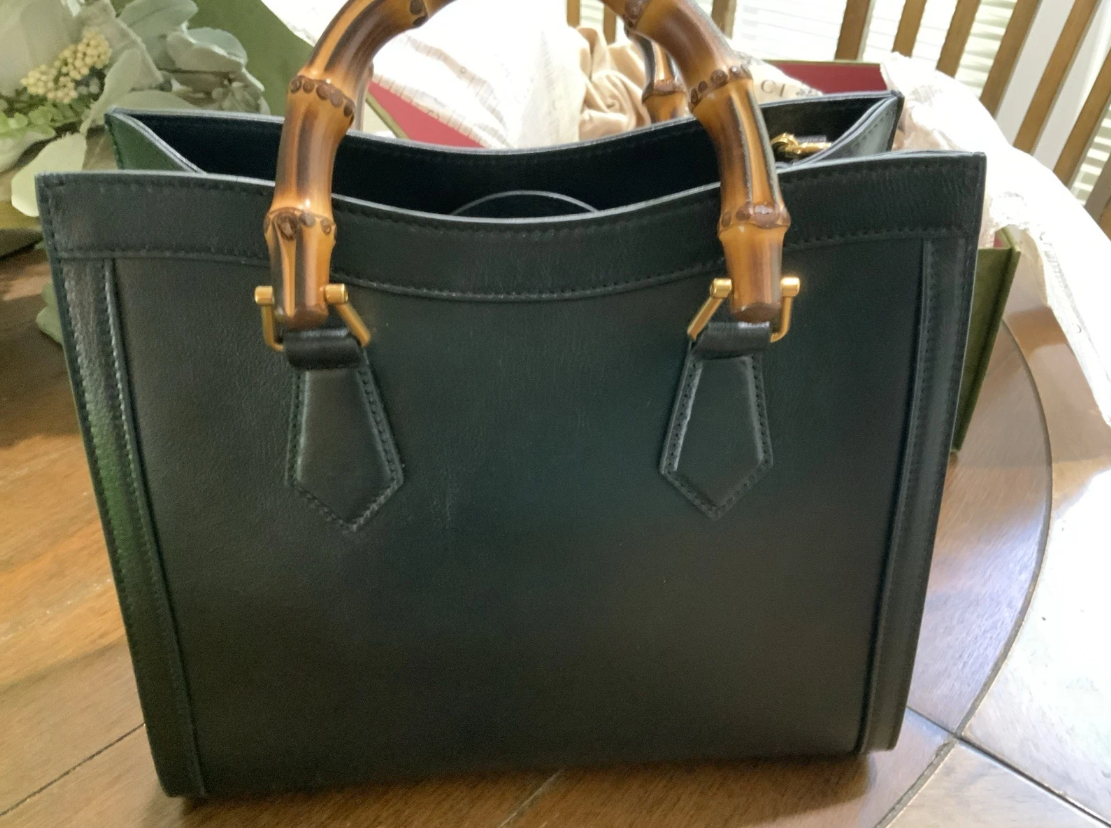 Gucci Diana Bamboo Medium Tote Bag In Black