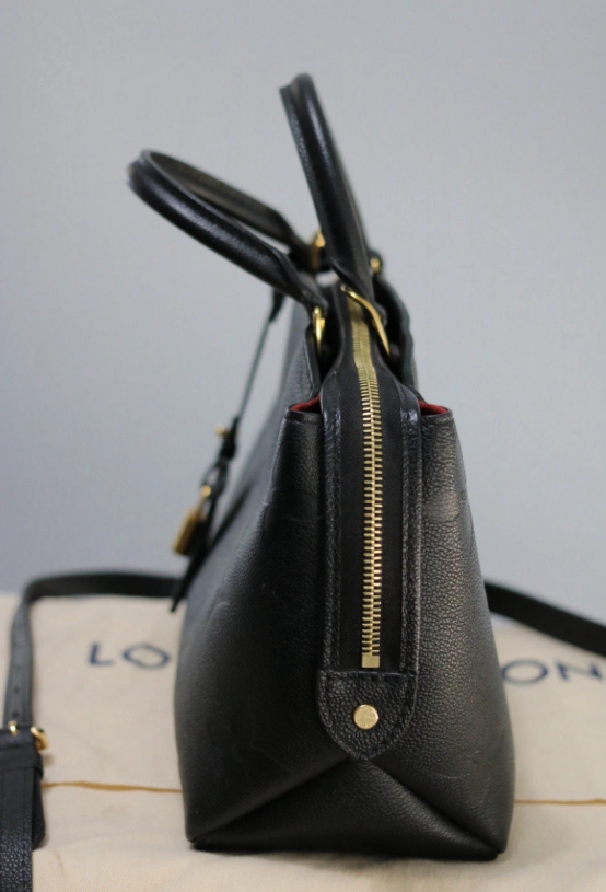 Louis Vuitton Petit Palais In Black Monogram Empreinte Leather