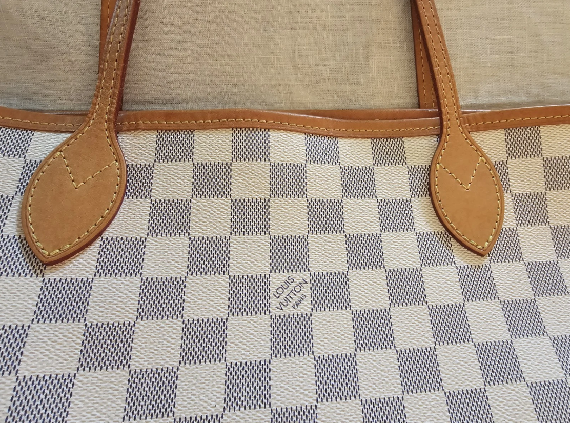 Louis Vuitton Neverfull MM Tote Damier Azur