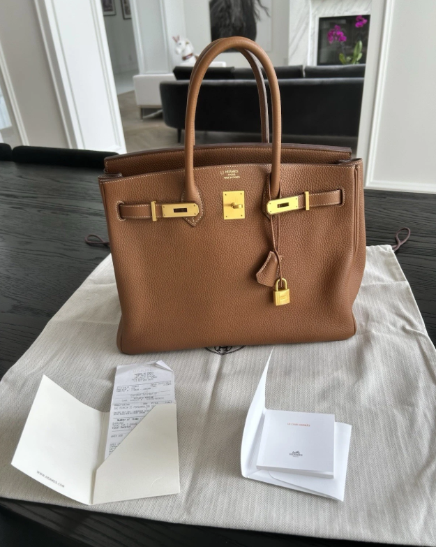 Hermes Birkin 35 Gold Togo Matte Gold Hardware