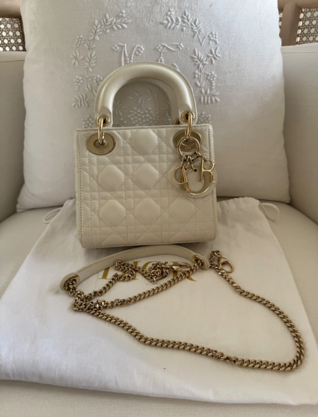 Mini Lady Dior Bag Latte, Christian Dior
