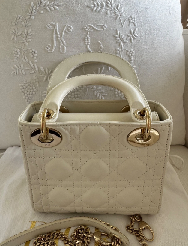 Mini Lady Dior Bag Latte, Christian Dior