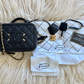 Chanel Vanity Case Small Black Caviar Leather Chain Shoulder Bag Authentic