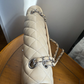 Chanel Classic Beige Clair Lambskin Quilted Medium Double Flap Bag W Silver Hw