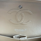 Chanel Classic Beige Clair Lambskin Quilted Medium Double Flap Bag W Silver Hw
