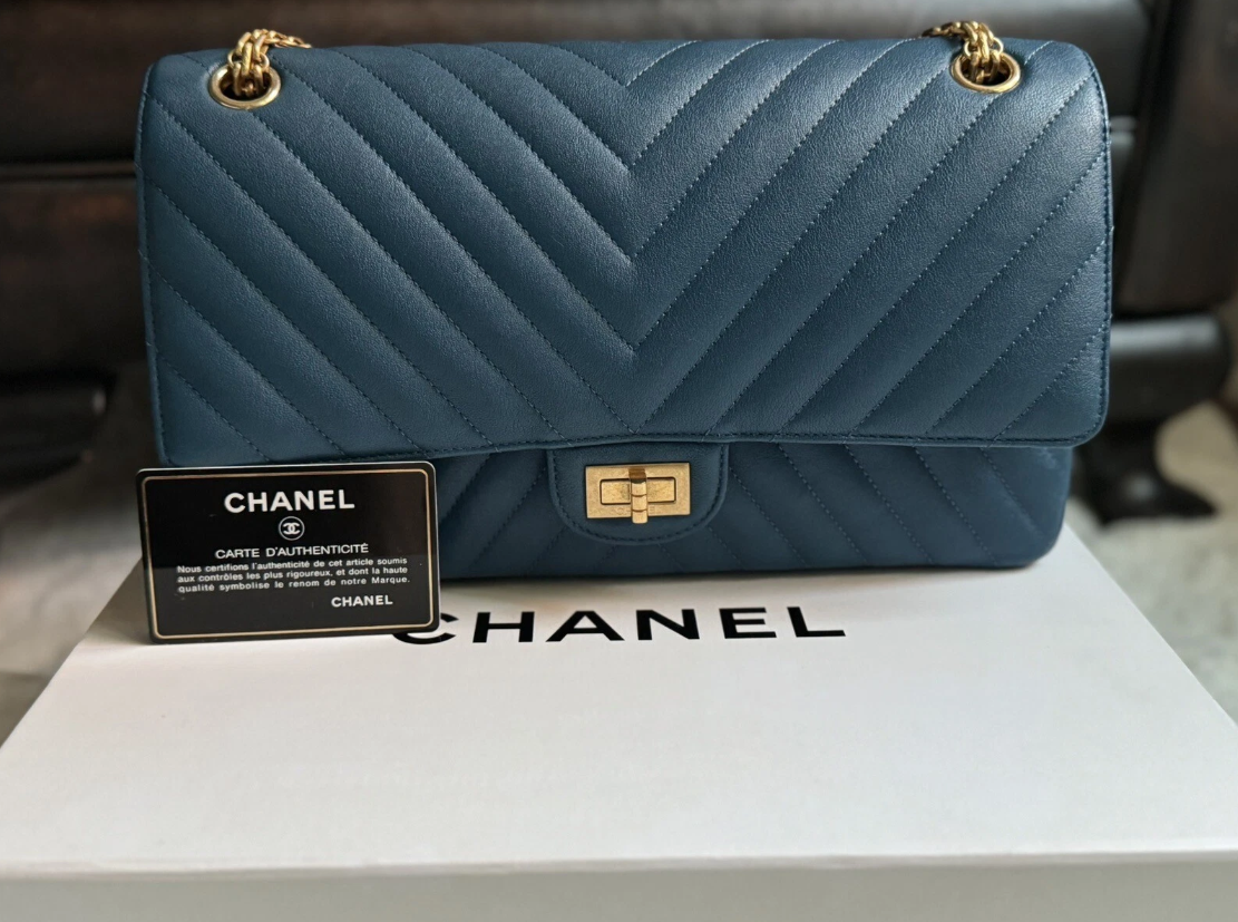 Chanel Reissue 2.55 Flap Bag Chevron Aged Calfskin 226