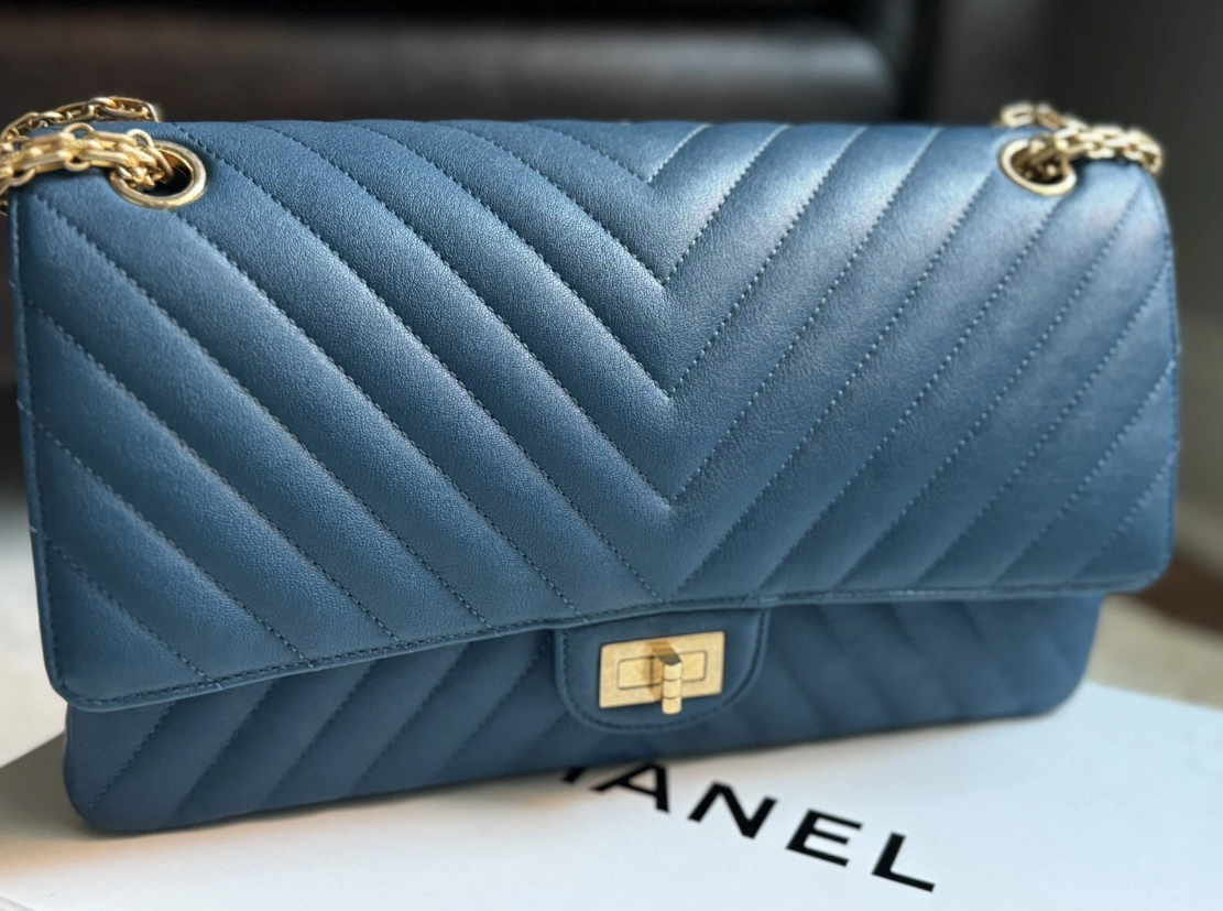 Chanel Reissue 2.55 Flap Bag Chevron Aged Calfskin 226