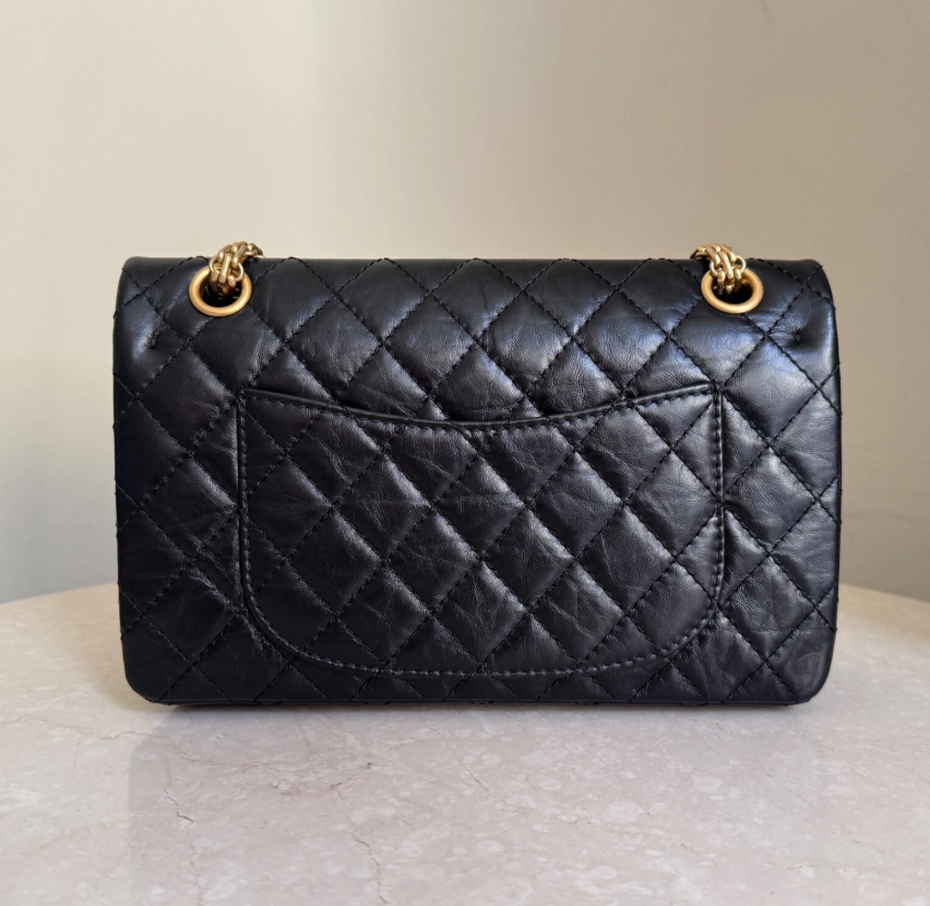 CHANEL 2.55 Reissue Size 225 Bag Aged Calfskin Authentic Pre-Owned