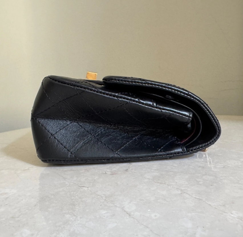 CHANEL 2.55 Reissue Size 225 Bag Aged Calfskin Authentic Pre-Owned