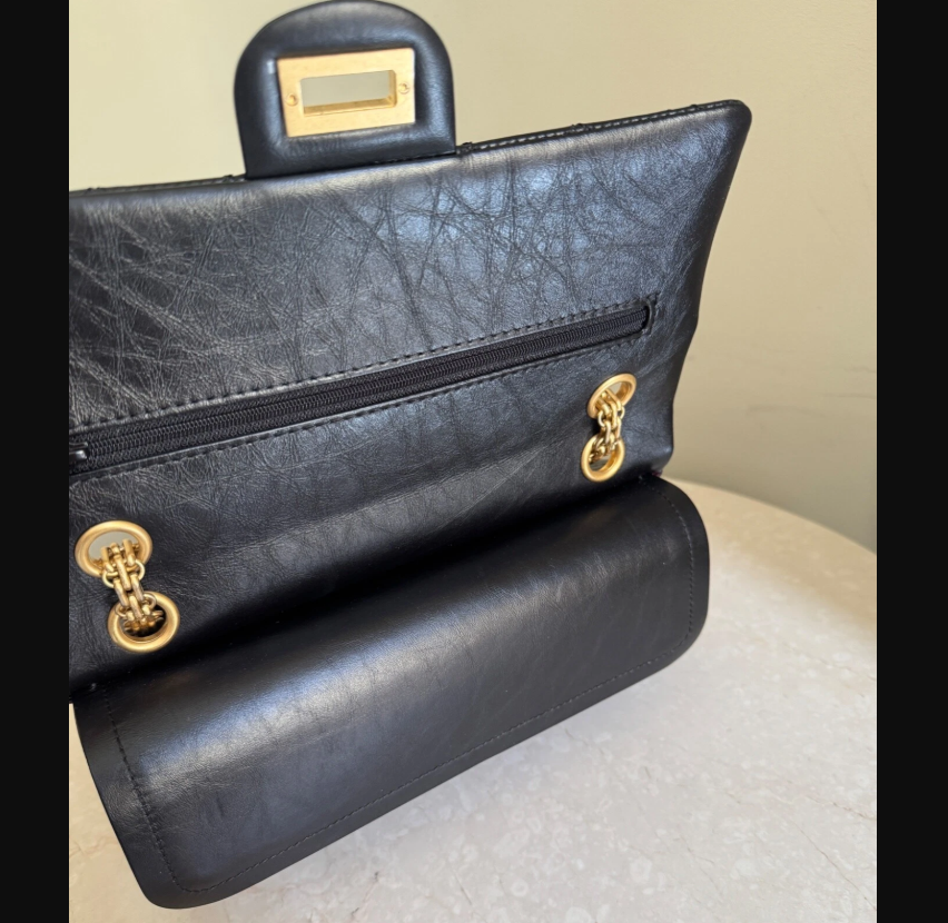 CHANEL 2.55 Reissue Size 225 Bag Aged Calfskin Authentic Pre-Owned